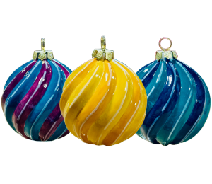 Colorado Springs Jewel Toned Spiral Ornament